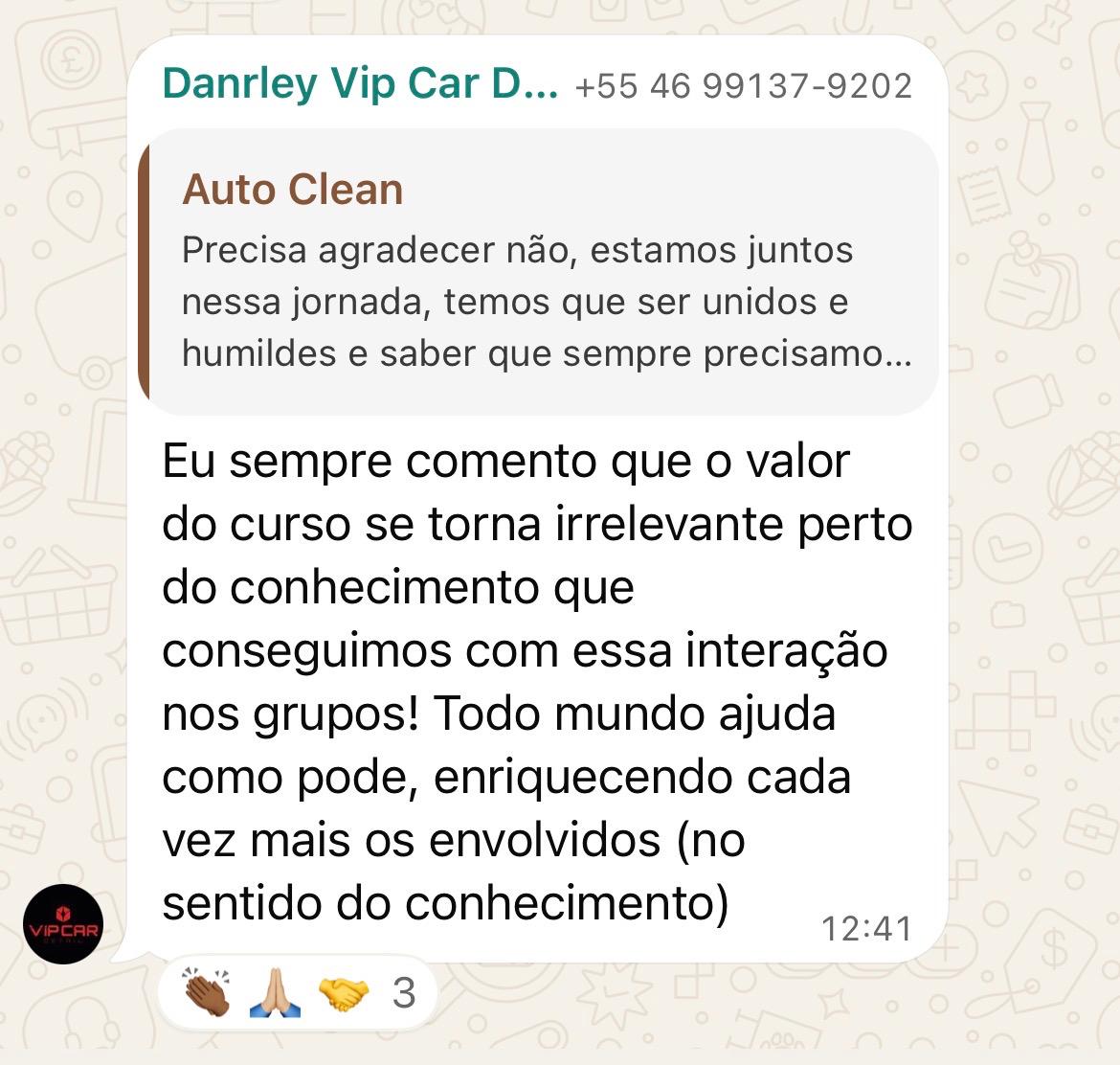 Print original de depoimento de aluno do treinamento (2)